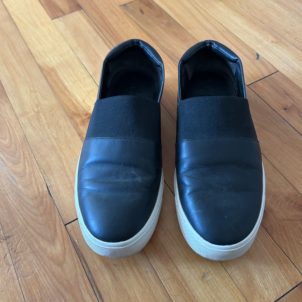 Vince Black Slip-On Shoes